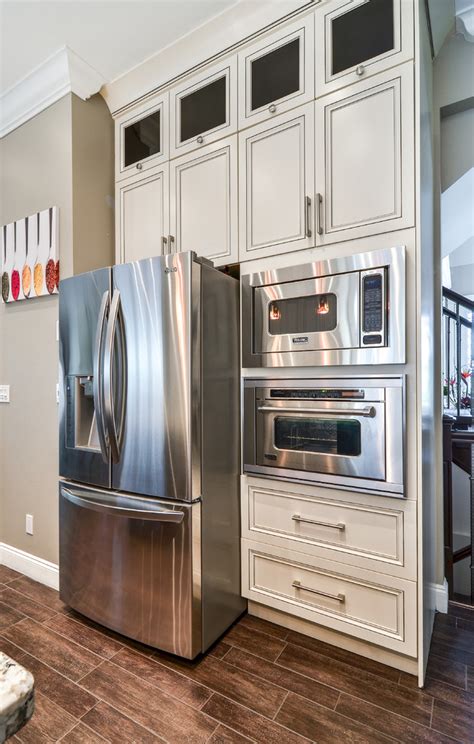 top mounted recessed kitchen cabinet